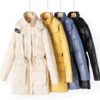 Fashion Solid Padded Hooded Parkas Jacket Large Fur Collar - Image 2