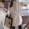 Fashion Solid Padded Hooded Parkas Jacket Large Fur Collar - Image 3