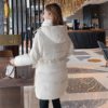 Fashion Solid Padded Hooded Parkas Jacket Large Fur Collar - Image 4