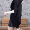 Faux Fur Poncho Turn Down Collar Layered Fringe Cape - Image 7