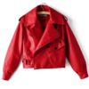 Faux Leather PU Style Coat Collar Loose Punk Outerwear - Image 5