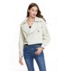 Faux Leather PU Style Coat Collar Loose Punk Outerwear