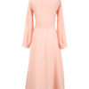 High Rise Stand Collar Buttons Long Sleeves Shirt Maxi Dress - Image 6