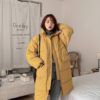 Hooded Parkas Thickness Padded Jacket Large Fur Collar - Image 3