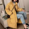 Hooded Parkas Thickness Padded Jacket Large Fur Collar - Image 2