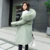 Long Cotton Large Fur Collar Slim Hooded Parkas Jacket - Image 3