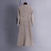 Long Sleeve Pleated Warm Street Wear Jumper Sweater Dress - Image 3