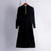 Long Sleeve Pleated Warm Street Wear Jumper Sweater Dress - Image 5