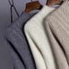 Long Sleeve Pleated Warm Street Wear Jumper Sweater Dress - Image 7
