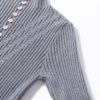 Long Sleeve Pleated Warm Street Wear Jumper Sweater Dress - Image 9