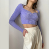 Long Sleeve Pullover Cropped Jumper Vintage Knitted Sweater