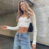Long Sleeve Pullover Cropped Jumper Vintage Knitted Sweater - Image 4