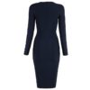 Long Sleeve Sexy Button Embellished Bandage Evening Party Dress - Image 3