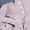 Long Sleeve Sexy Button Embellished Bandage Evening Party Dress - Image 6