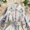 Long Sleeve Single Breasted A-line Maxi Dress - Image 3