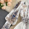 Long Sleeve Single Breasted A-line Maxi Dress - Image 4