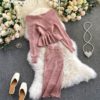 Long Sleeve Sweater Tops And High Waist Bodycon Skirt Two Pieces Set - Image 6