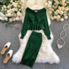 Long Sleeve Sweater Tops And High Waist Bodycon Skirt Two Pieces Set - Image 9