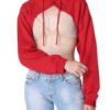 Long Sleeves Cupless Cotton Blend Hooded Sweatshirt - Image 6