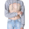 Long Sleeves Cupless Cotton Blend Hooded Sweatshirt