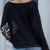 Long Sleeves Tees Round Neck Leopard Print T Shirt - Image 3