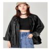 Loose Soft PU Leather Punk Streetwear Motor Biker Jacket - Image 2