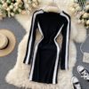 O Neck Long Sleeve Sexy Bodycon Streetwear Dresses - Image 2