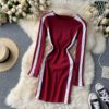 O Neck Long Sleeve Sexy Bodycon Streetwear Dresses - Image 4