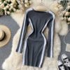 O Neck Long Sleeve Sexy Bodycon Streetwear Dresses - Image 8