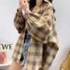 Plaid Turndown Collar Long Sleeves Cotton Shirts - Image 5