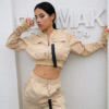 Pocket Pin Buckle Zipper Streetwear Jacket