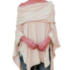 Poncho Bateau Neck Long Sleeves Pleated Cape - Image 5
