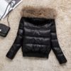 Real Raccoon Fur Long Sleeve Slim Hooded Pockets Heavy Coat - Image 6