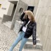 Real Raccoon Fur Long Sleeve Slim Hooded Pockets Heavy Coat