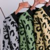 Retro Leopard V Neck Warm Elastic Jumper Sweater - Image 10