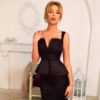 Sexy Spaghetti Strap Lace Bandage Ruffles Club Dresses - Image 3