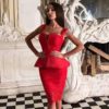 Sexy Spaghetti Strap Lace Bandage Ruffles Club Dresses - Image 5