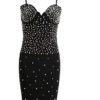 Sexy Spaghetti Strap Pearls Sleeveless Runway Party Dresses - Image 7