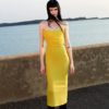 Sexy Strapless Draped Sleeveless Runway Party Dress