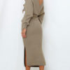 Sexy V-Neck Lace Up Long Sleeves Knit Sweater Bodycon Dresses - Image 7