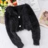 Sexy V Neck Solid Loose Casual Long Sleeve Elastic Cardigans - Image 5