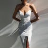 Sexy V Neck Spaghetti Strap Bodycon Maxi Dresses - Image 3