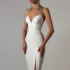 Sexy V Neck Spaghetti Strap Bodycon Maxi Dresses - Image 4