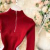 Stand Collar Long Sleeve Jumper Bodycon Sweater Dresses - Image 14