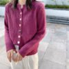 Sweaters V-Neck Buttons Fashionable Korean Knitwears