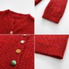 Sweaters V-Neck Buttons Fashionable Korean Knitwears - Image 3