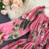 Sweet Flower Slash Neck Long Sleeve Off Shoulder A-line Dress - Image 22