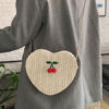 Sweet Lolita Hearts Shaped Cherry Decor Cross Body Bag - Image 2