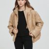 Thick Warm PU Faux Leather Padded Coat - Image 6