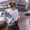 Tie Dye Bubble Coat Casual Hooded Cotton Puffer Cropped Jacket - Image 3
